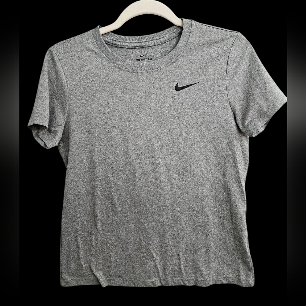 Nike Medium Dri-Fit Tee, Gray with Black Swoosh